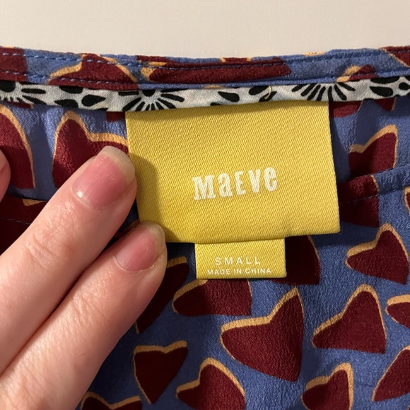 Anthropologie Silk Maeve heart blouse - Picture 4 of 5